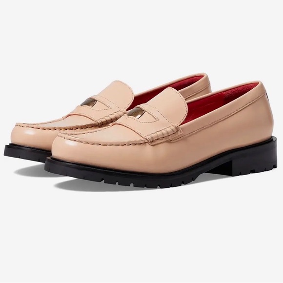 Free People Shoes - Free People Liv Leather Penny Loafers Women’s Size 9 Color Cantaloupe